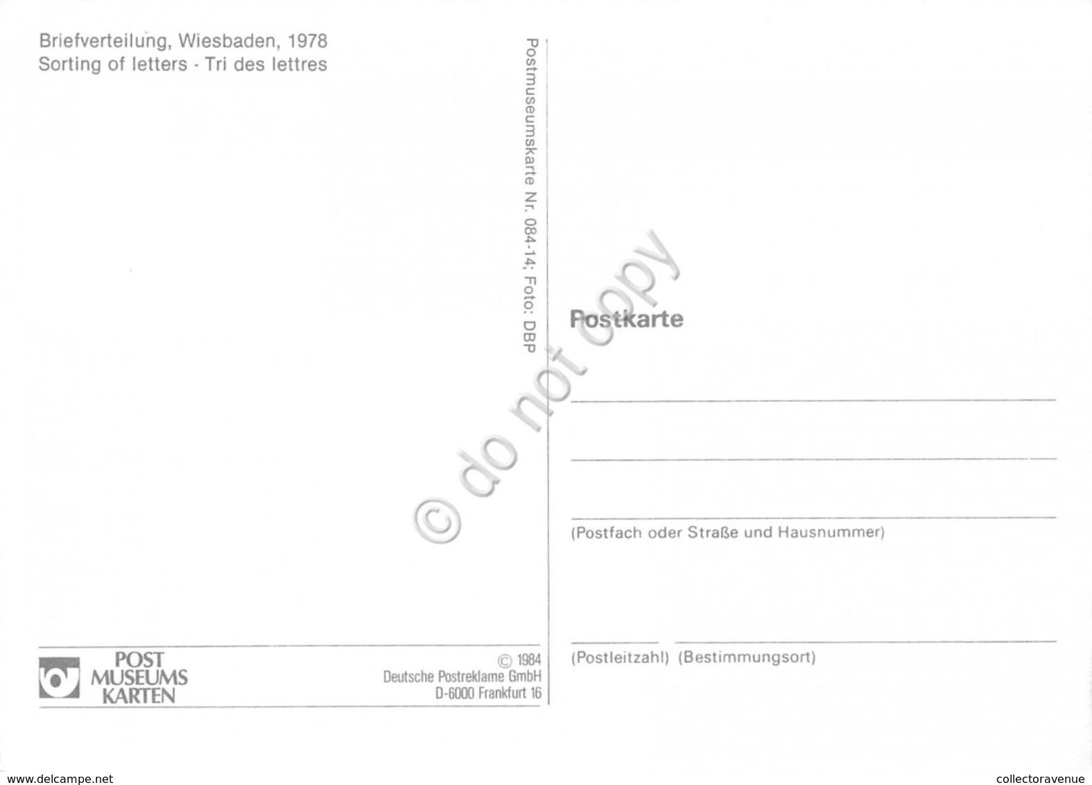 Cartolina Maximum Automatische Briefverteilung 1984 - Non Classificati