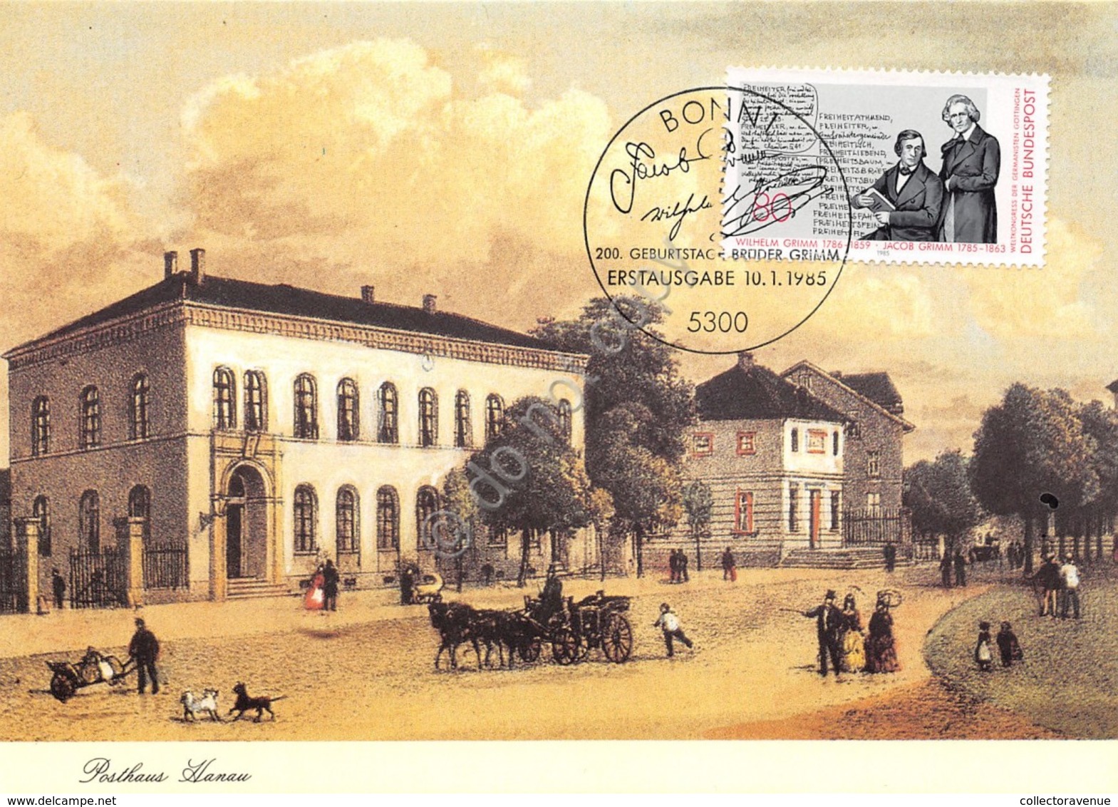 Cartolina Filatelica Posthaus Hanau Um 1860 Bonn 1985 - Non Classificati