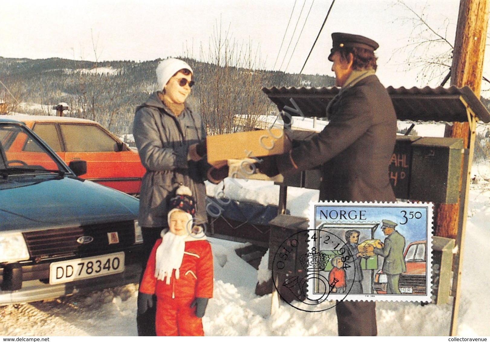 Cartolina Filatelica Norge Delivery Service 1984 - Non Classificati