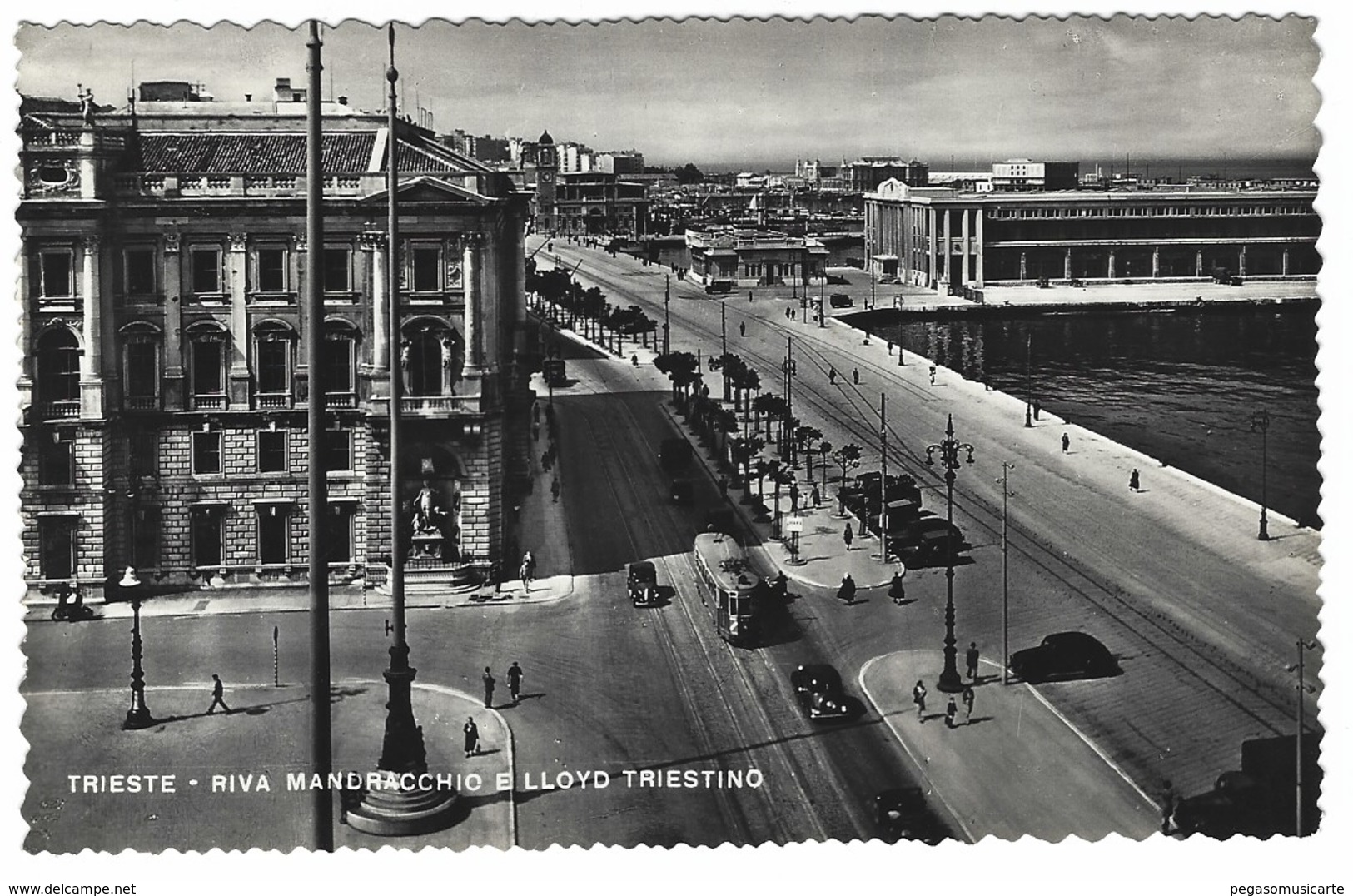 1656 - TRIESTE RIVA MANDRACCHIO E LLOYD TRIESTINO ANIMATA 1954 - Trieste