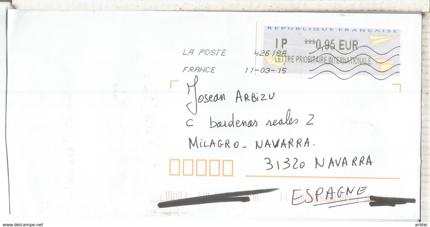 FRANCIA CC  ATM LABEL IP - Cartas & Documentos
