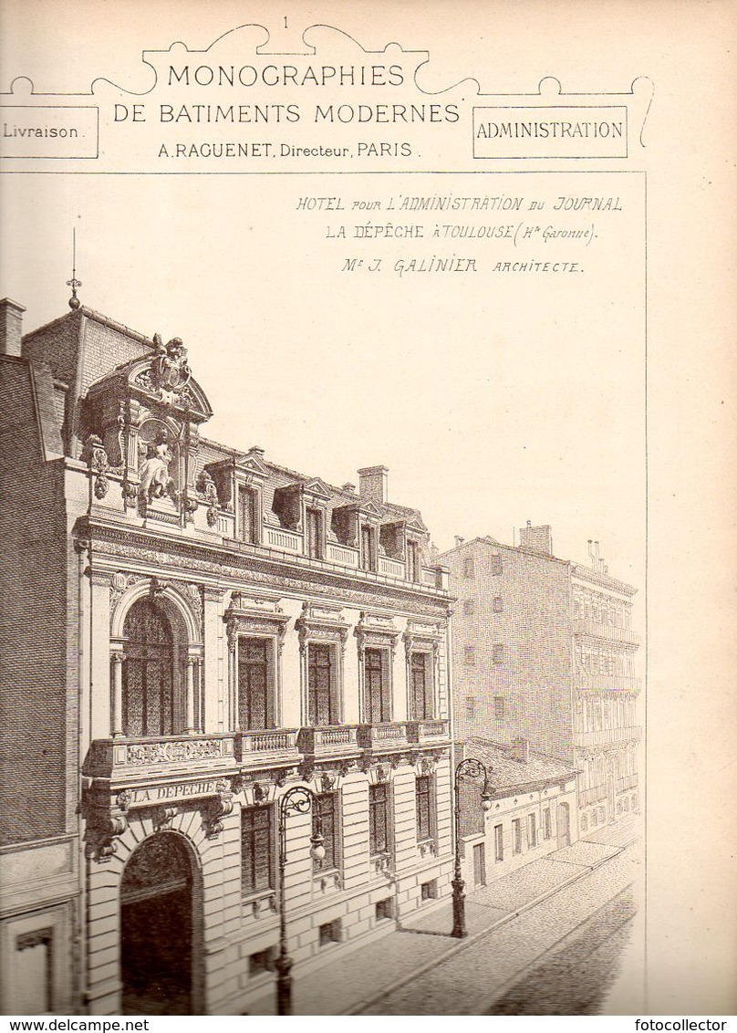 Architecture : Monographies De Batiments Modernes N° 81 : Hôtel Pour Administration Du Journal La Dépêche Toulouse (31) - Architecture