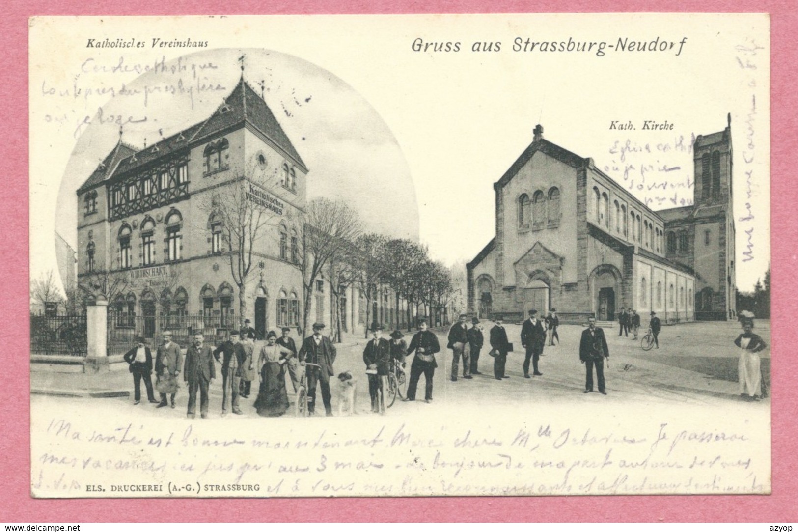 67 - STRASSBURG - STRASBOURG NEUDORF - Gruss Aus Neudorf - Katholisches Vereinshaus - Kirche - Strasbourg