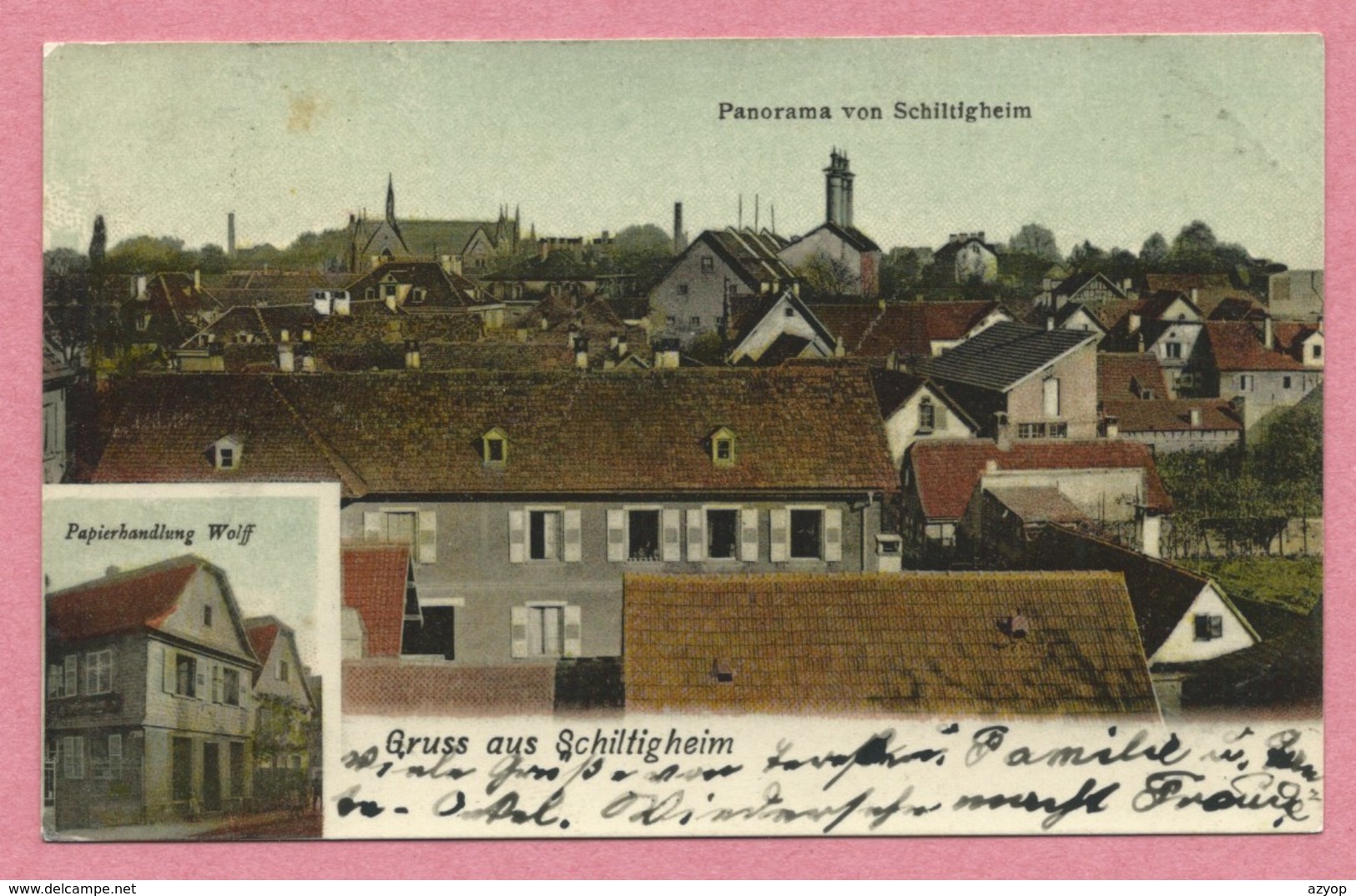 67 - GRUSS Aus SCHILTIGHEIM - Panorama - Papierhandlung WOLFF - Schiltigheim