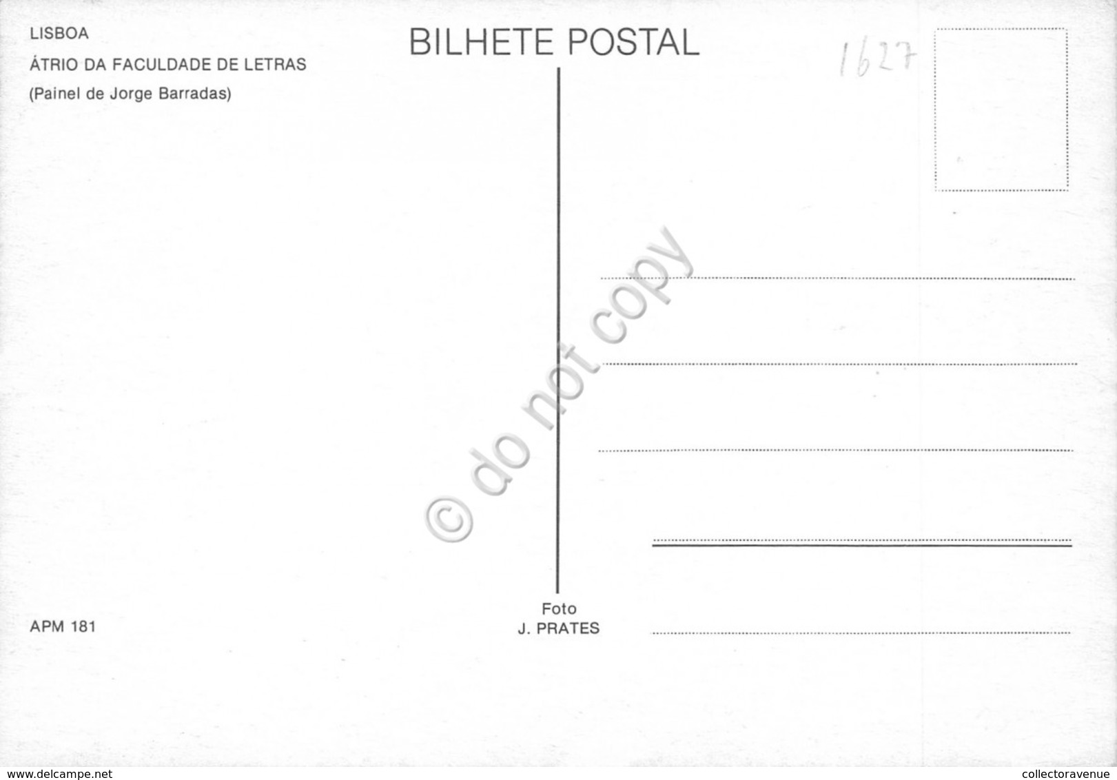 Cartolina Maximum Portugal Lisboa Atrio Da Faculdade De Letras 1986 - Non Classificati