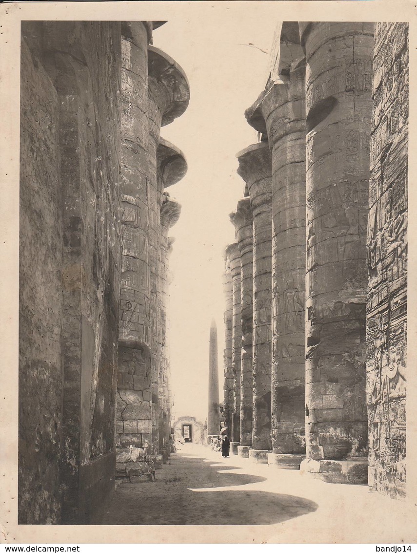 Photo Ancienne - Egypte - Karnak -the Pillars In The Great Hypostile Hall - Gaddis &self  Luxor - Lieux