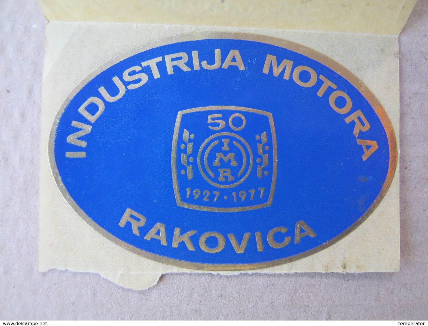 Sticker / IMR - Industry Motors Rakovica (Serbia) - Industrija Motora Rakovica / Anniversary 1927-1977 - Tracteurs