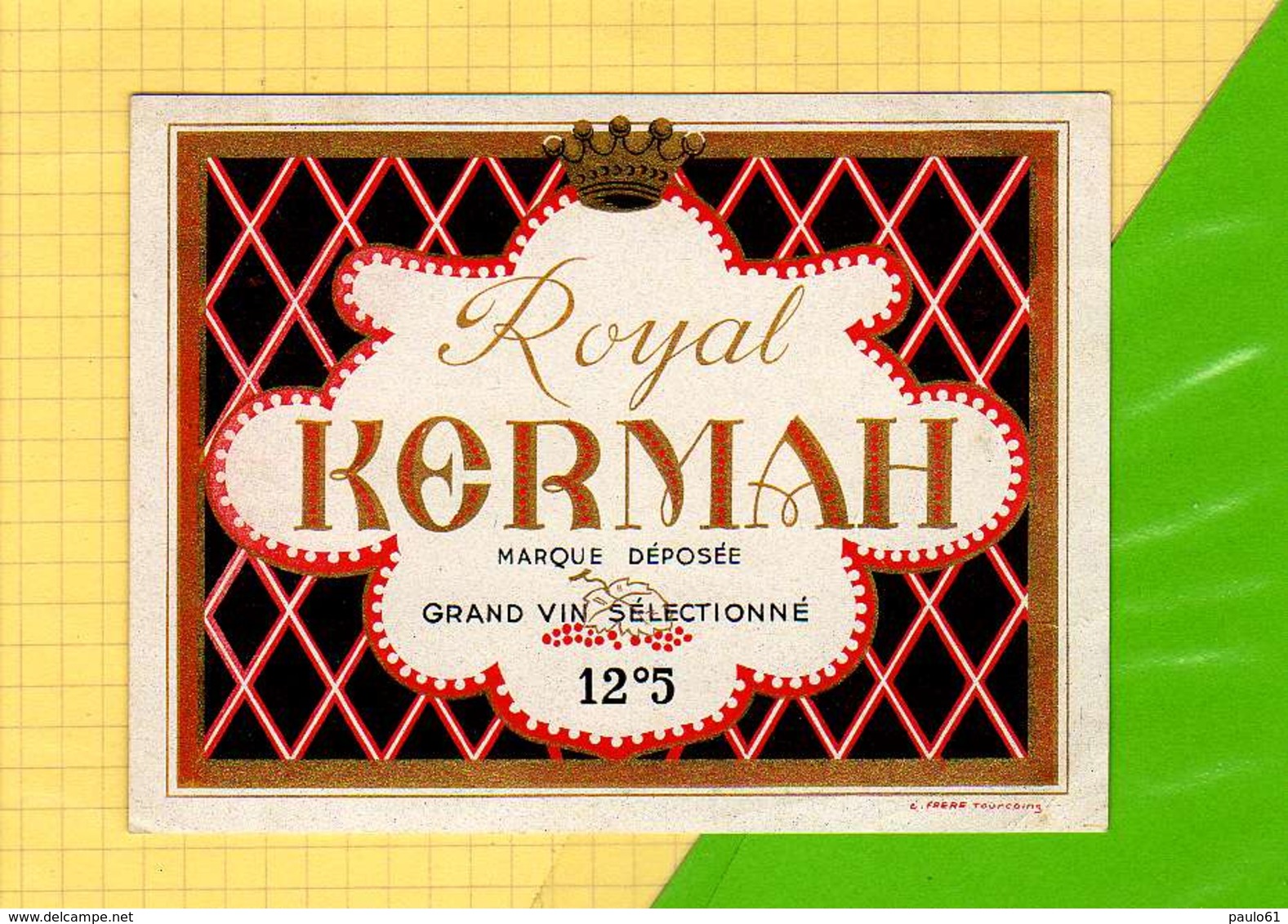 Etiquette De Vin : Vin Royal KERMAH - Sudáfrica