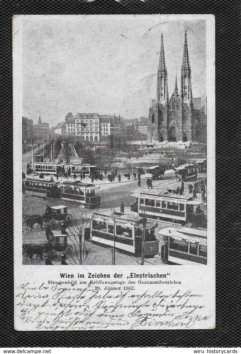 AK 0378  Wien Im Zeichen Der " Electrischen " - Eröffnungstag Am 29. Jänner 1902 - Strassenbahnen