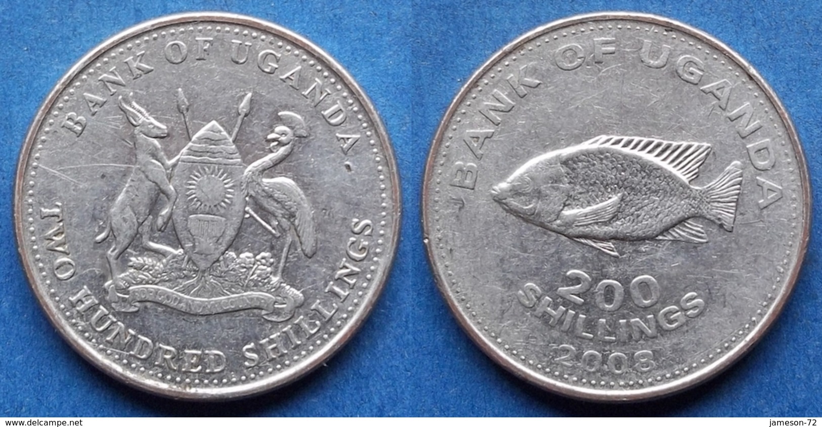 UGANDA - 200 Shillings 2008 "cichlid Fish" KM# 68 Republic - Edelweiss Coins - Uganda