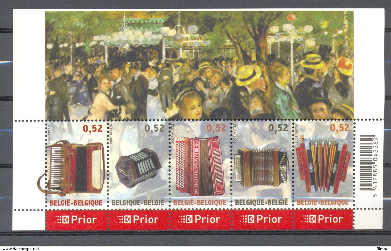 BLOK 139 ACCORDEON  POSTFRIS** 2007 - 1961-2001