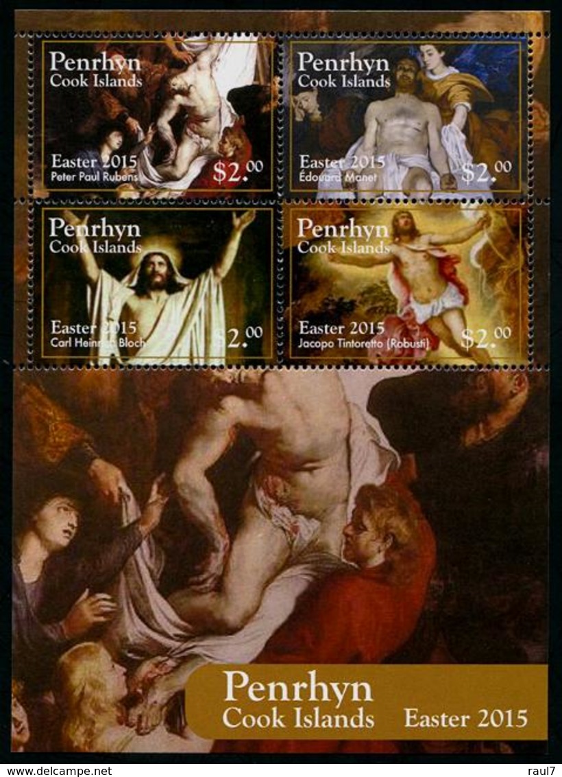 PENRHYN 2015 - Pâques 2015, Peintures De Manet, Rubens Et Autres - BF Neufs // Mnh - Penrhyn