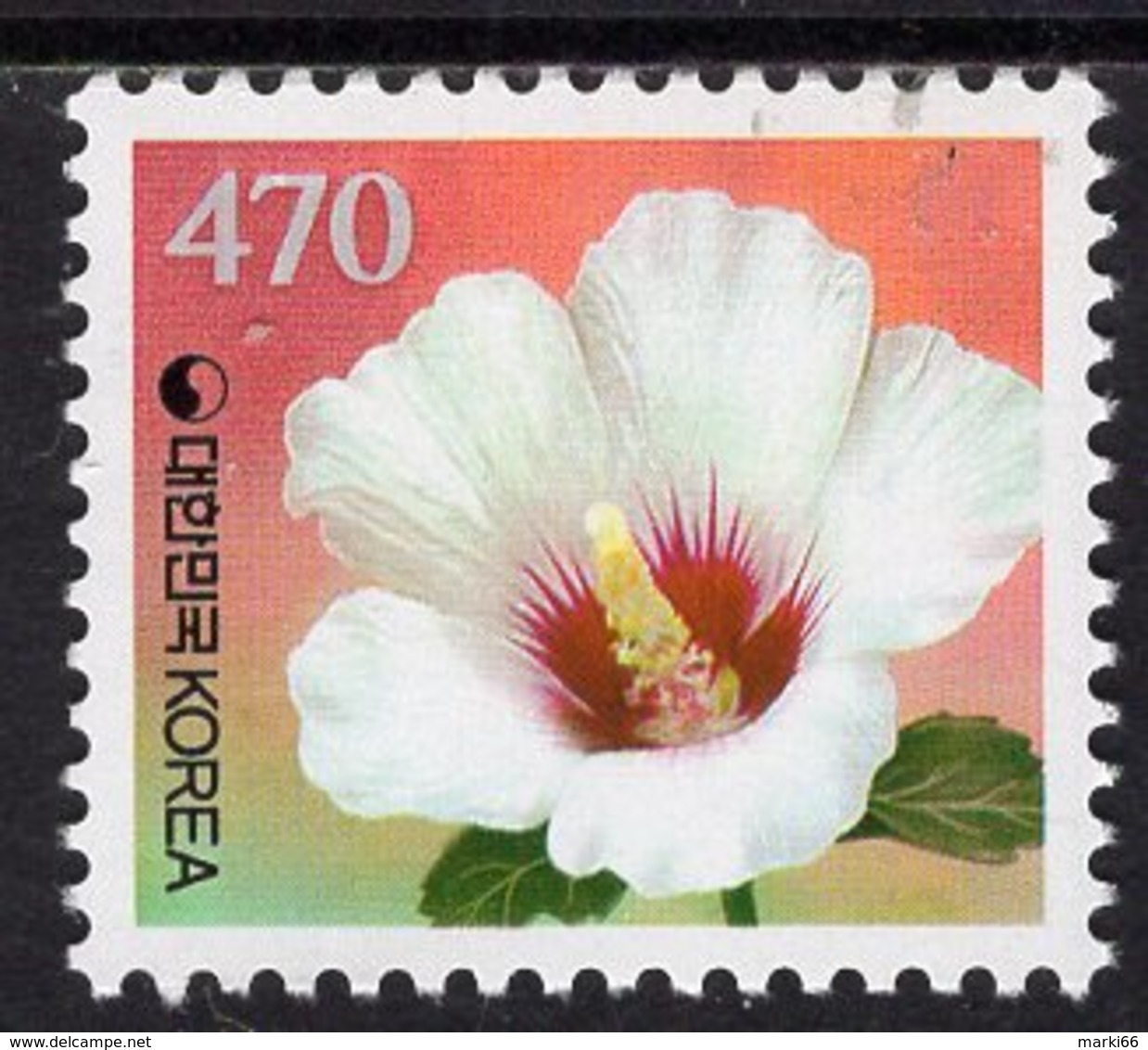 South Korea - 2019 - Hibiscus Flower - Mint Definitive Stamp - Korea, South