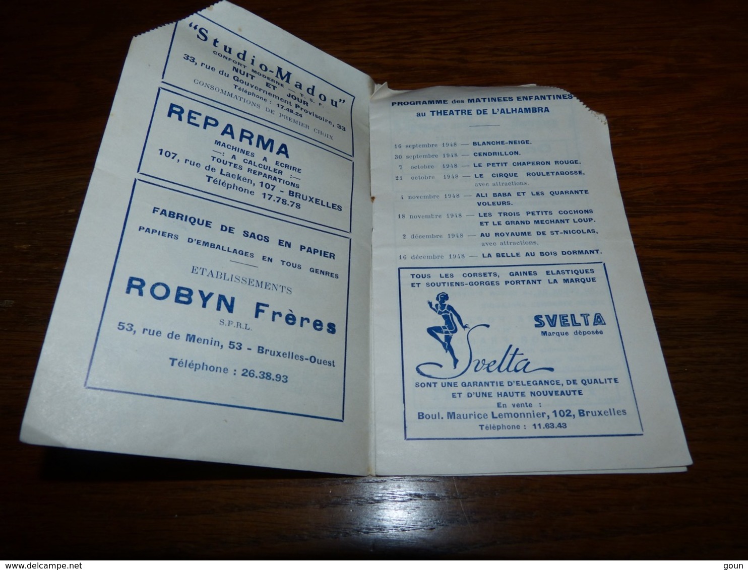 Programme Théâtre De L'Alhambra 1948 Georges Guétary - Programmes