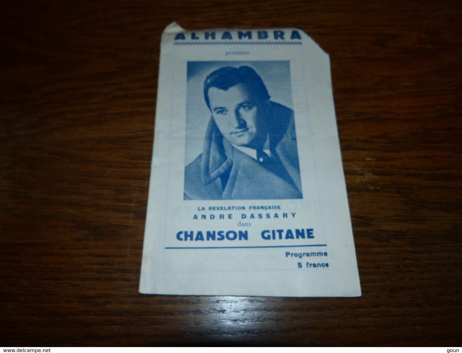 Programme Théâtre De L'Alhambra André Dassary 1948 - Programmes