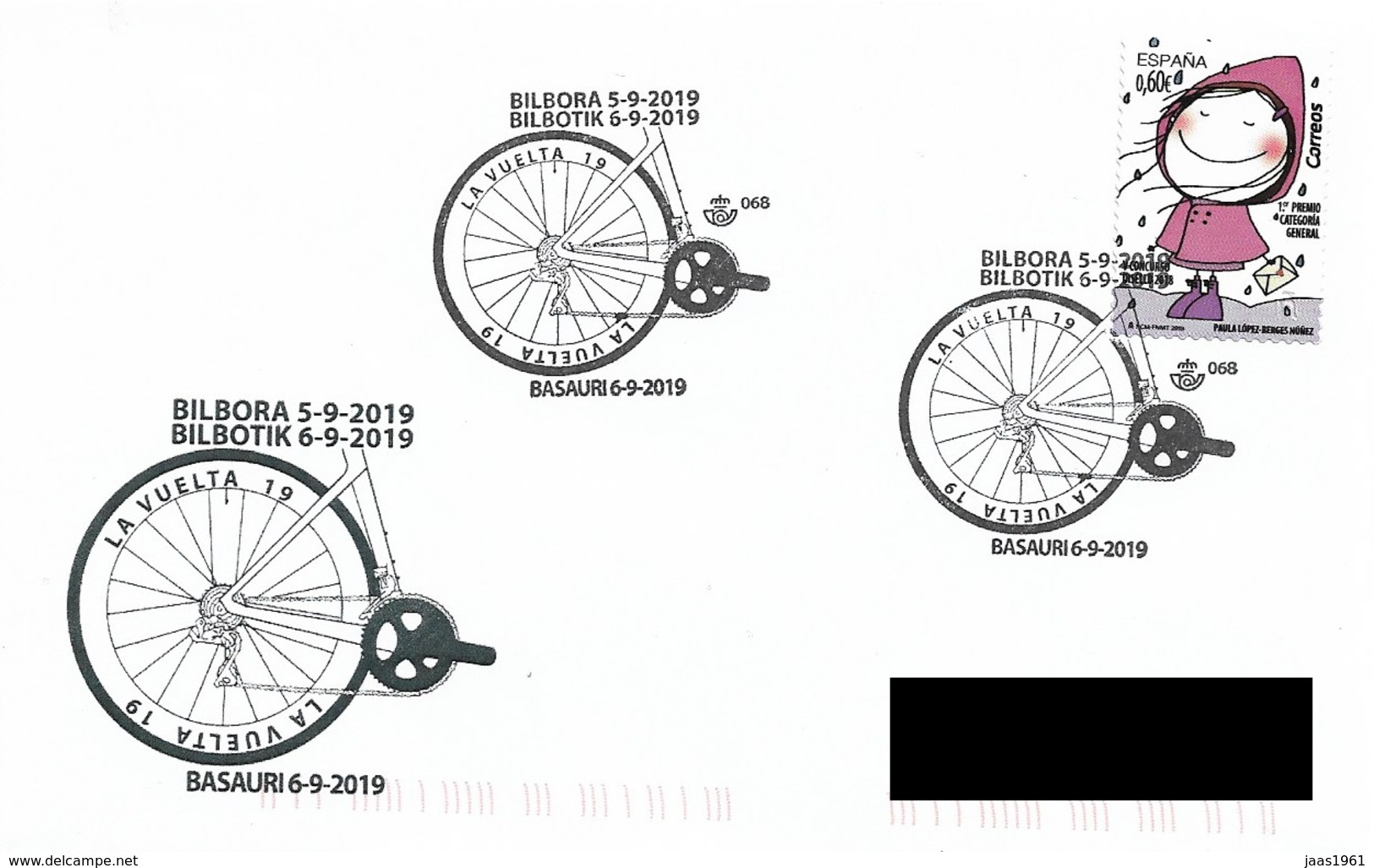 SPAIN. POSTMARK CYCLING. BASAURI 2019 - Otros & Sin Clasificación