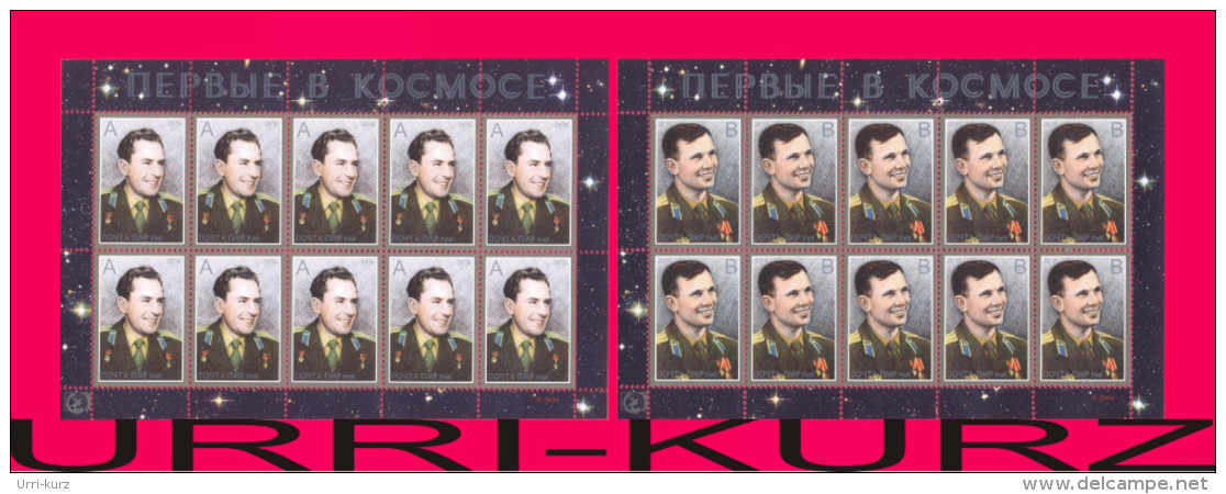 TRANSNISTRIA 2016 Space First People Astronauts Cosmonauts Titov Gagarin 2 Sheetlets MNH - Sonstige & Ohne Zuordnung