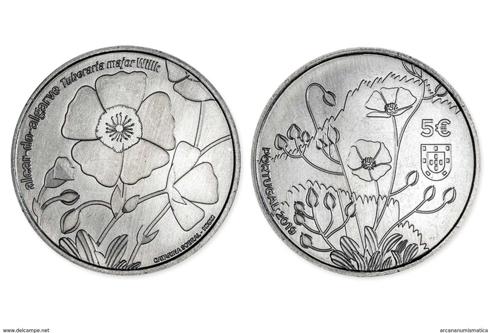 PORTUGAL  5€ 2.019  2019 Cu Ni  SC/UNC  "ESPÉCIES VEGETAIS AMEAÇADAS - TUBERARIA MAJOR"  T-DL-12.322 - Portugal