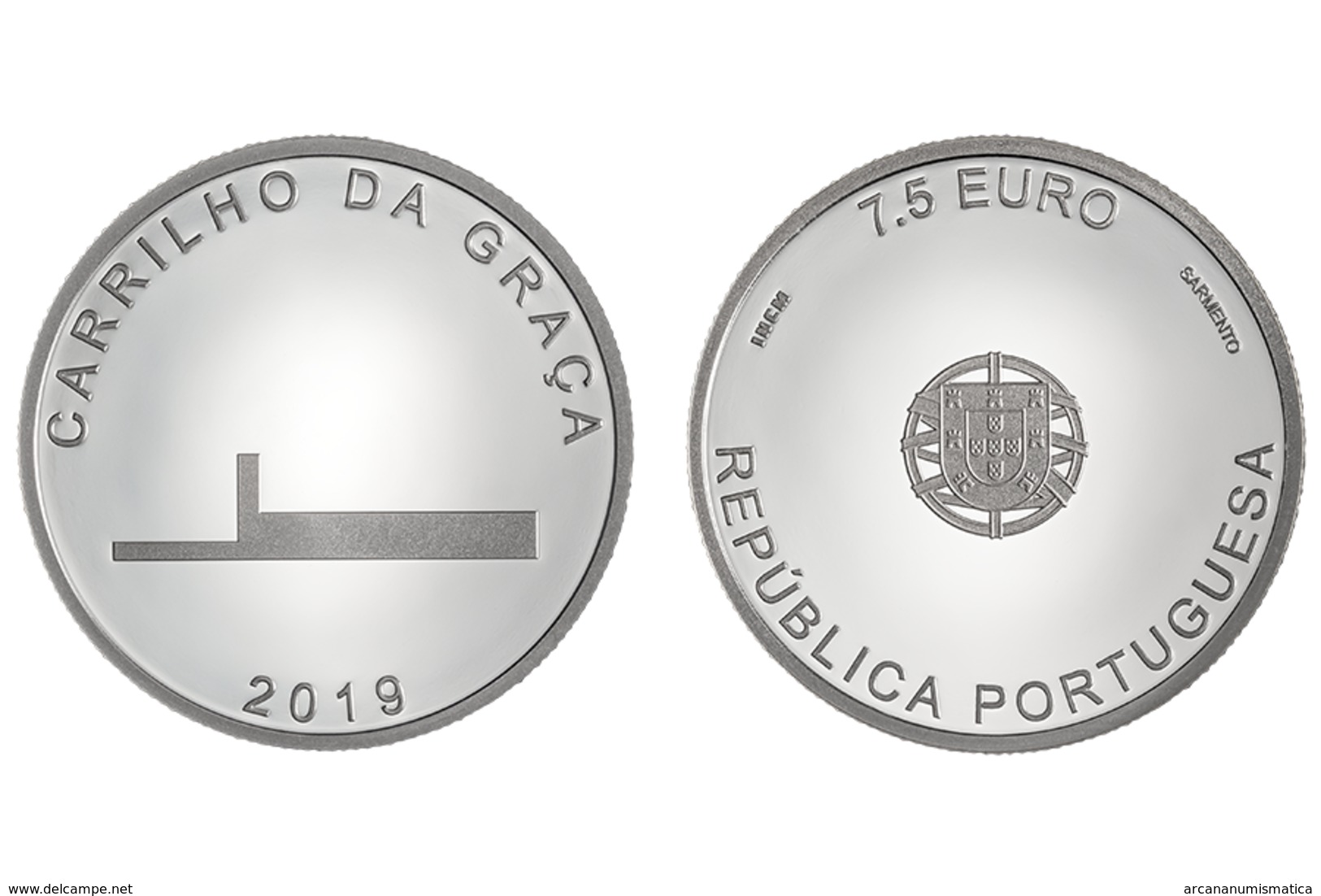 PORTUGAL  7,5€ 2.019  2019 Cu Ni  SC/UNC  "ARQUITETO CARRILHO DA GRAÇA"  T-DL-12.324 - Portugal