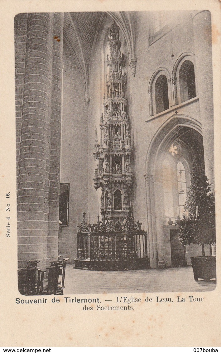 TIRLEMONT / L'EGLISE DE LEAU / LA TOUR DES SACREMENTS / NON VOYAGEE - Tienen