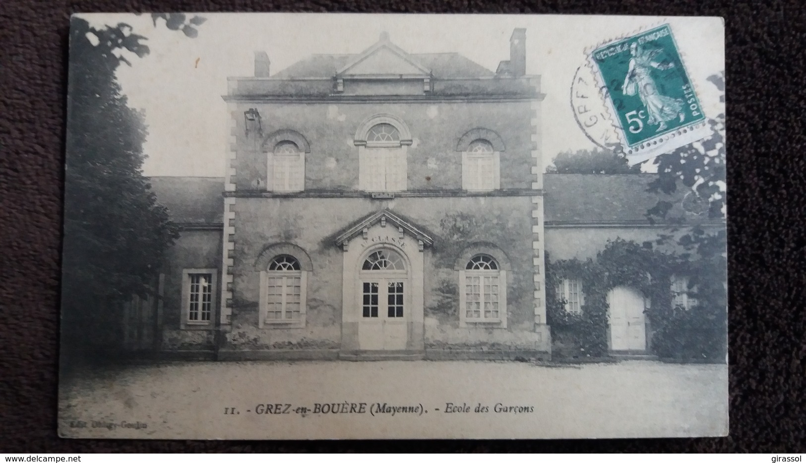 CPA GRETZ EN BOUERE MAYENNE ECOLE DES GARCONS 11 ED OBLIGNY GOULIN - Crez En Bouere