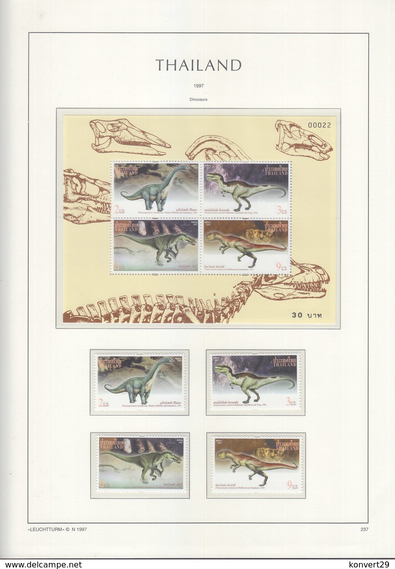 Sheets Leuchtturm for Thailand 1997. Attention!!! Sheets sold without stamps.