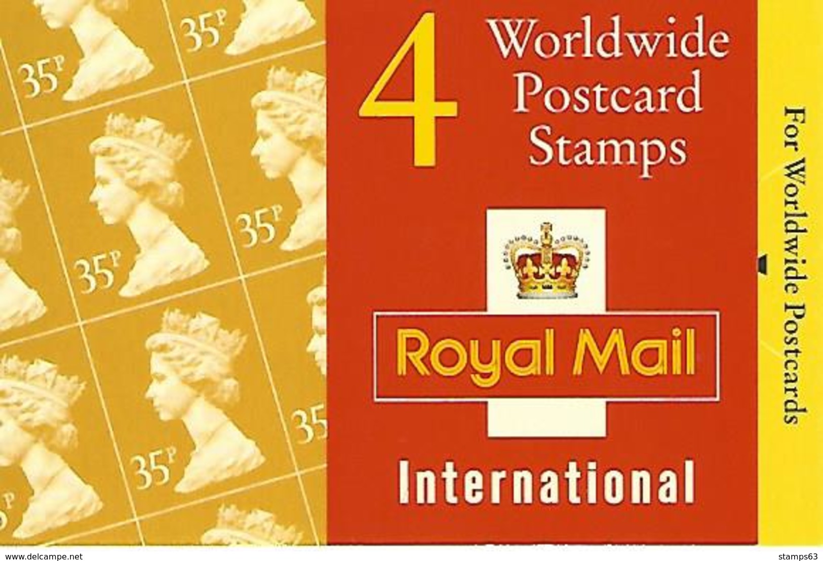 GREAT BRITAIN, WINDOW BOOKLET (RETAIL), 1995, GK 7, 4x35p - Booklets