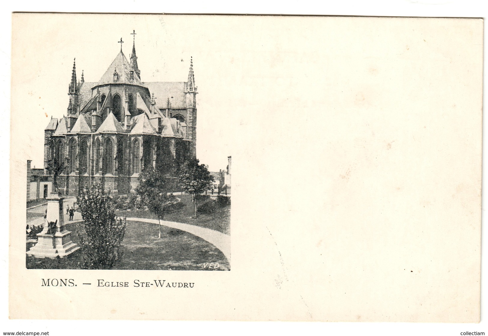 MONS - Eglise Ste-Waudru - Dos Non Divisé - Mons