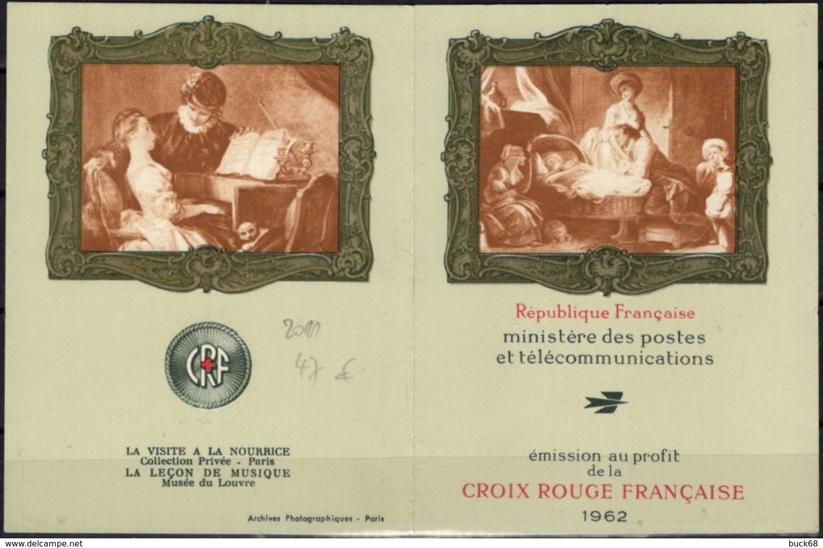 FRANCE Carnet 2011 Carnet Croix-Rouge 1962 à 15% (CV 47 €) [GR] - Red Cross