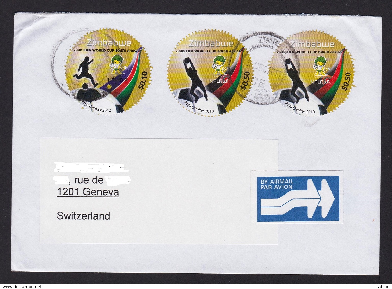 Zimbabwe Cover With 2010 SAPOA Fifa World Cup (Simbabwe) - Zimbabwe (1980-...)