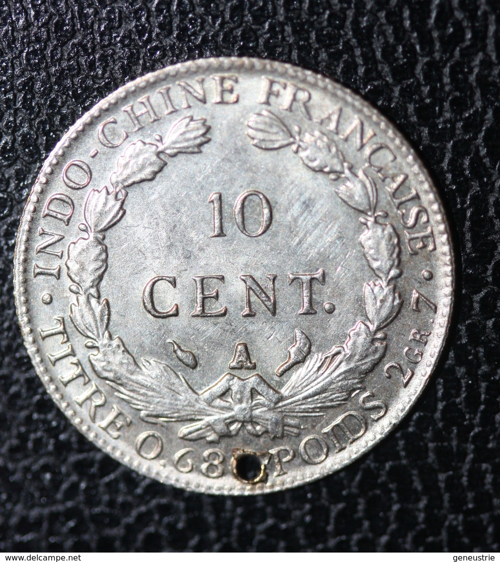 Jeton De Mariage Fait à Partir D'une 10 Cent Indochine Argent 1922 - Denier à épouser - Arras De Boda - Professionals/Firms