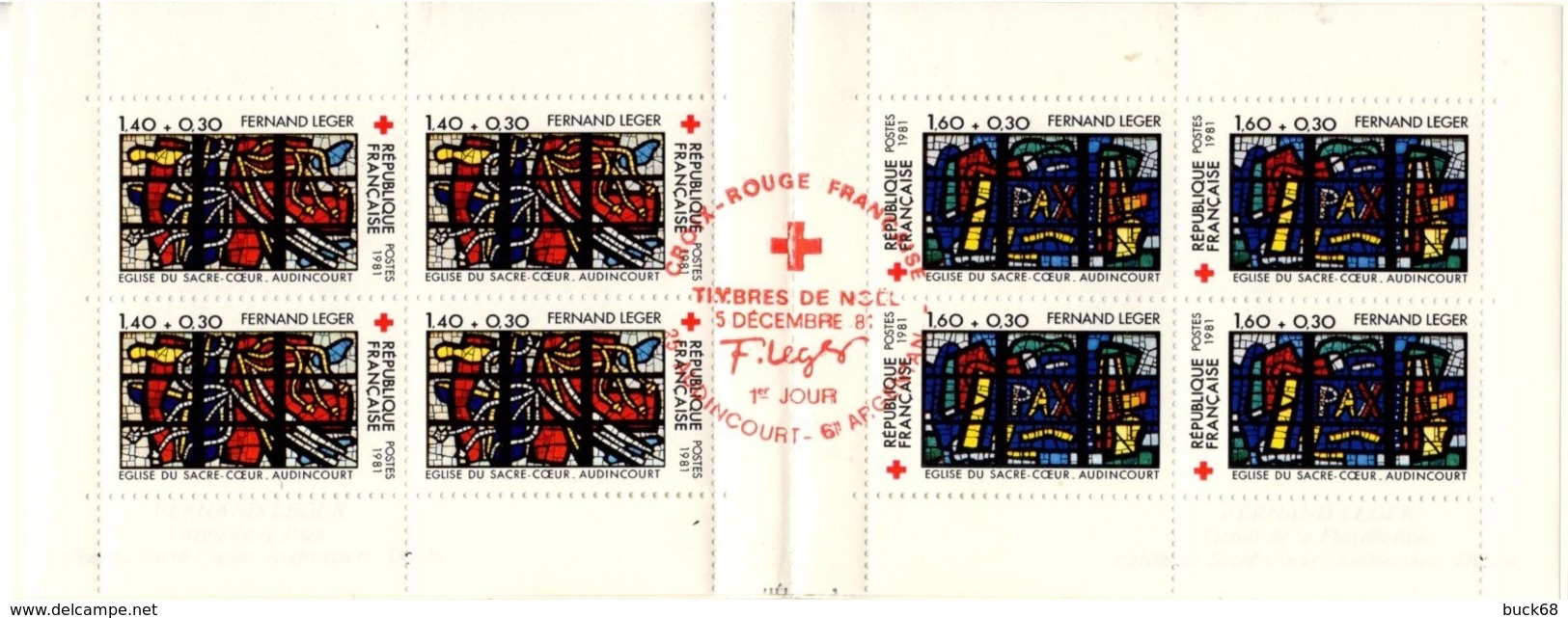 FRANCE Carnet 2030 Carnet Croix-Rouge 1981 Avec Cachet FDC 1er Jour En Rouge 62 [GR] - Croix Rouge