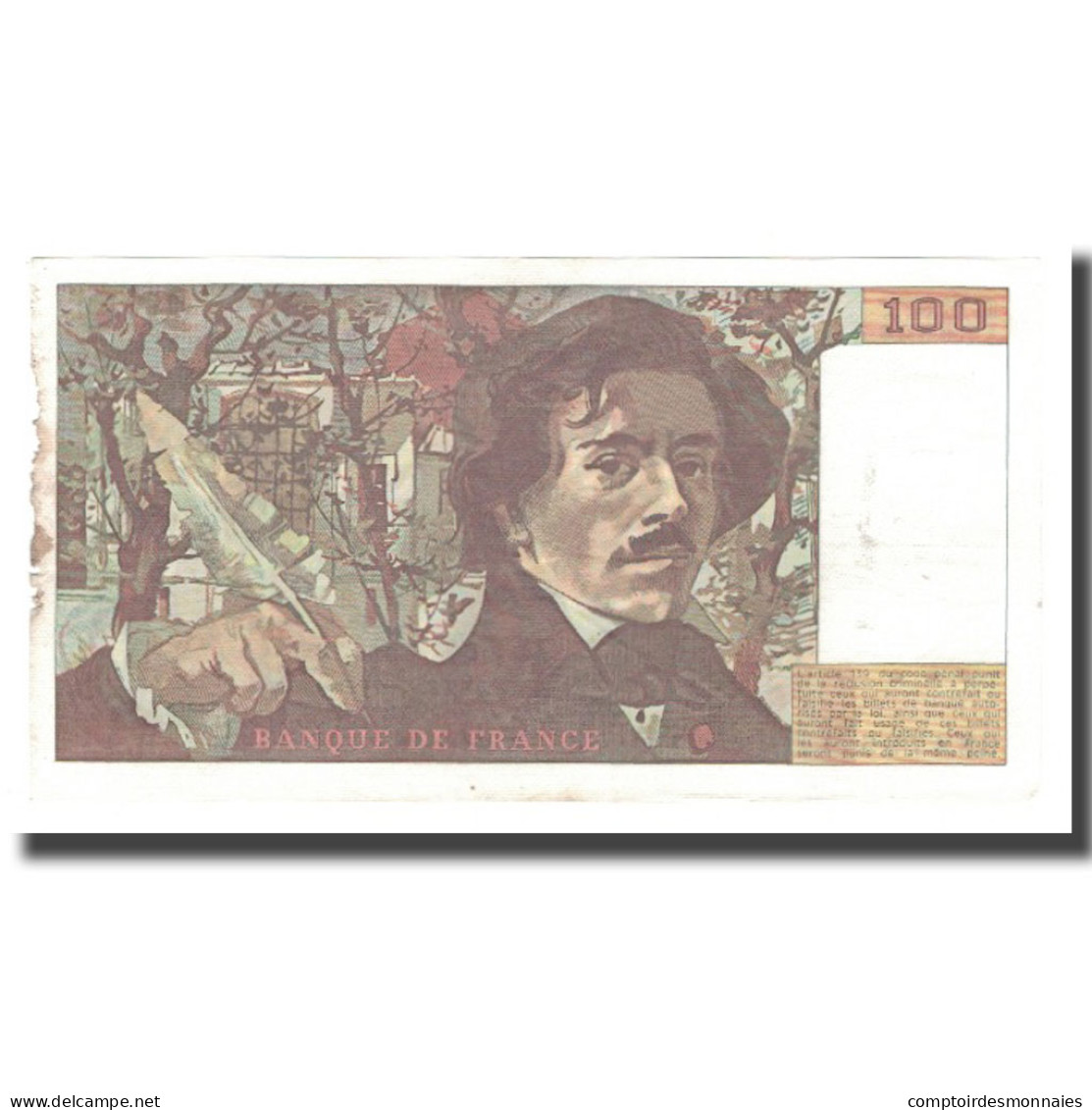 France, 100 Francs, Delacroix, 1978, TTB, Fayette:69.01g, KM:154a - 100 F 1978-1995 ''Delacroix''