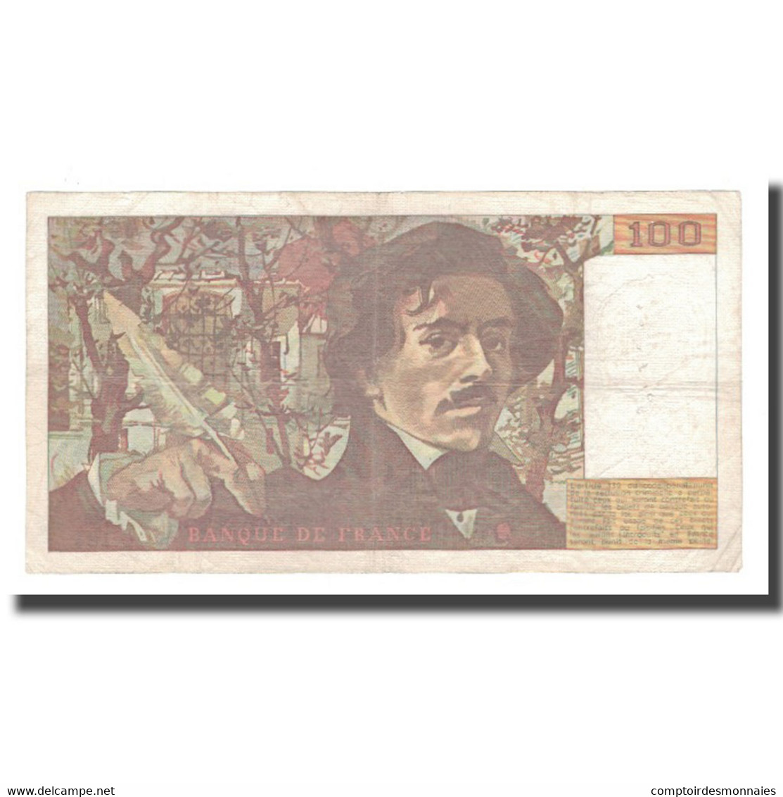 France, 100 Francs, Delacroix, 1991, TTB, Fayette:69bis.03b2, KM:154e - 100 F 1978-1995 ''Delacroix''