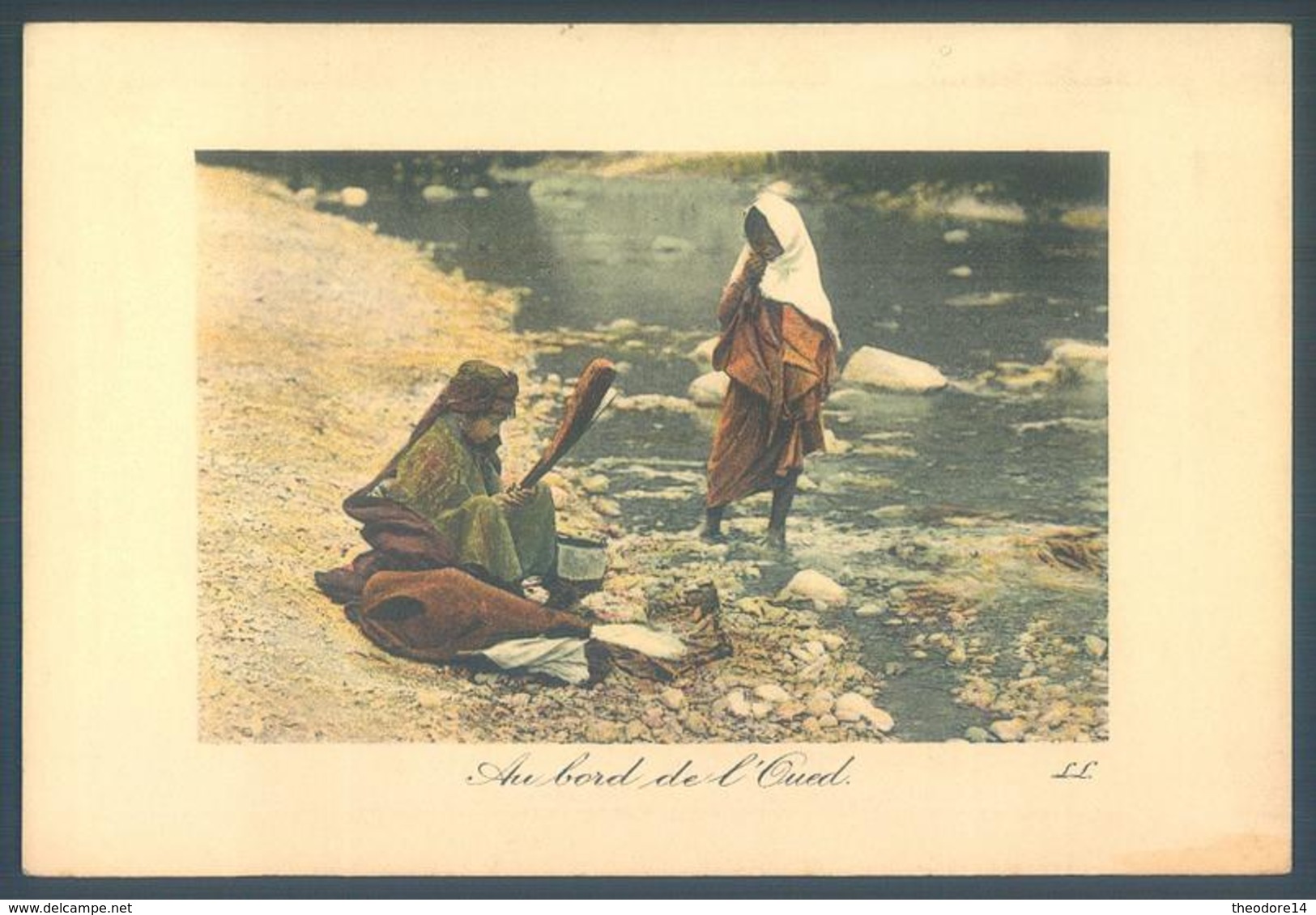 Lot de 7 cartes Algérie Porteuse d'eau  Laveuse   Joueurs d'echecs