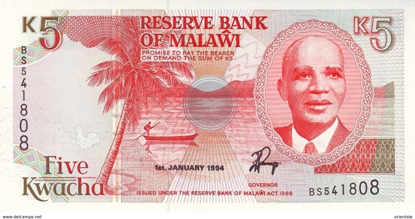 MALAWI P. 24b 5 K 1994 UNC - Malawi