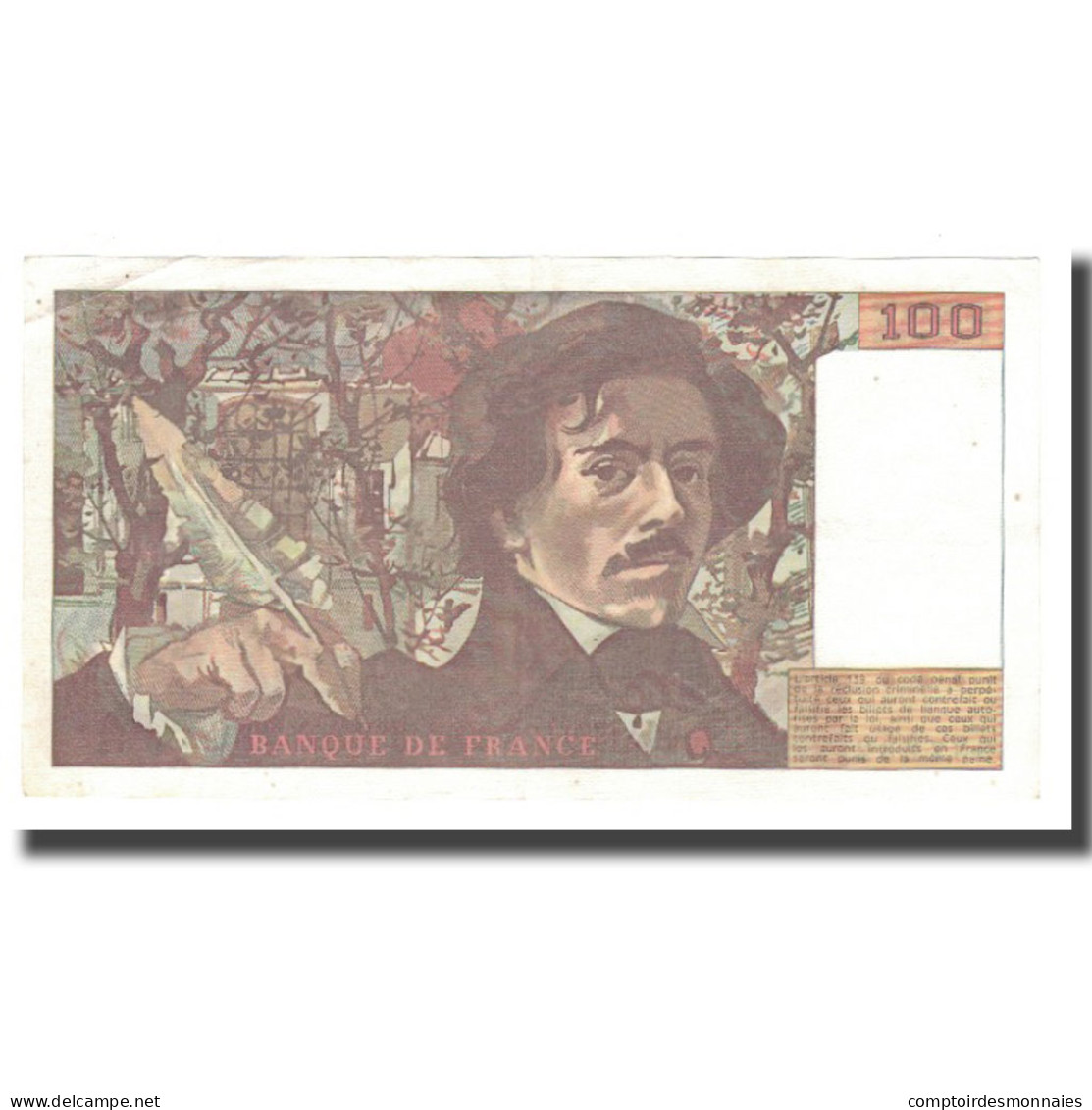 France, 100 Francs, Delacroix, 1979, TTB, Fayette:69.02C, KM:154a - 100 F 1978-1995 ''Delacroix''