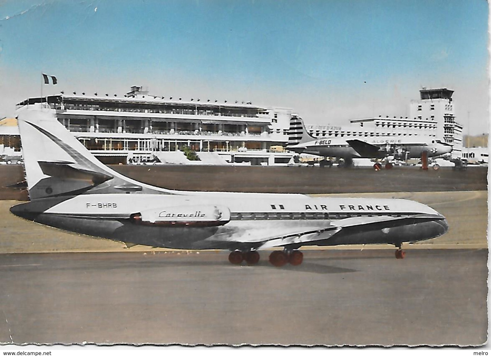 CPSM -  LA CARAVELLE ET L' AEROPORT DE NICE - COTE D'AZUR  ( Circulée En 25-12-1960) - Aérodromes