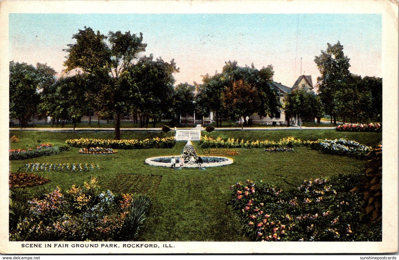 Illinois Rockford Scene In Fair Ground Park 1922 - Rockford