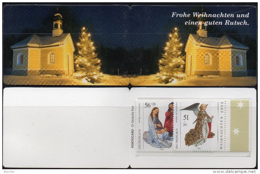 Weihnacht Deutschland 2002 BRD Portocard 2285/6 ** 10€ Markenheft Heilige Familie Carnet Christmas Booklet Germany - Christmas