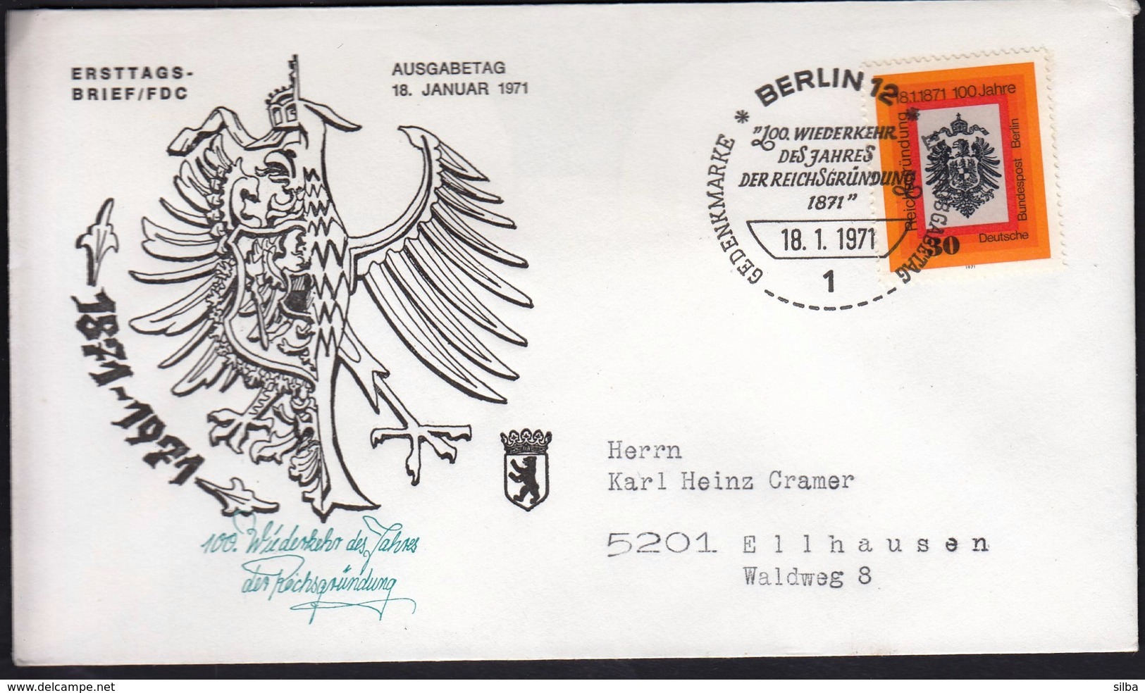 Germany Berlin 1971 / 100th Anniversary Of The Foundation Of The German Empire - Other & Unclassified