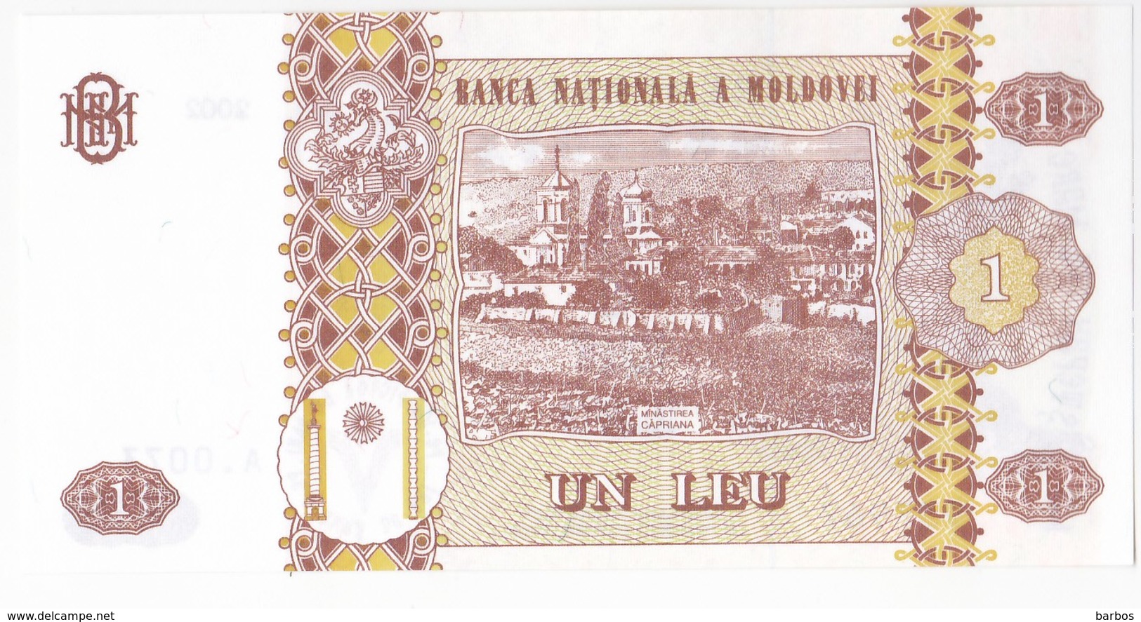 Moldova ,  Moldavie , 1 Leu , 2002 ,  UNC - Moldova