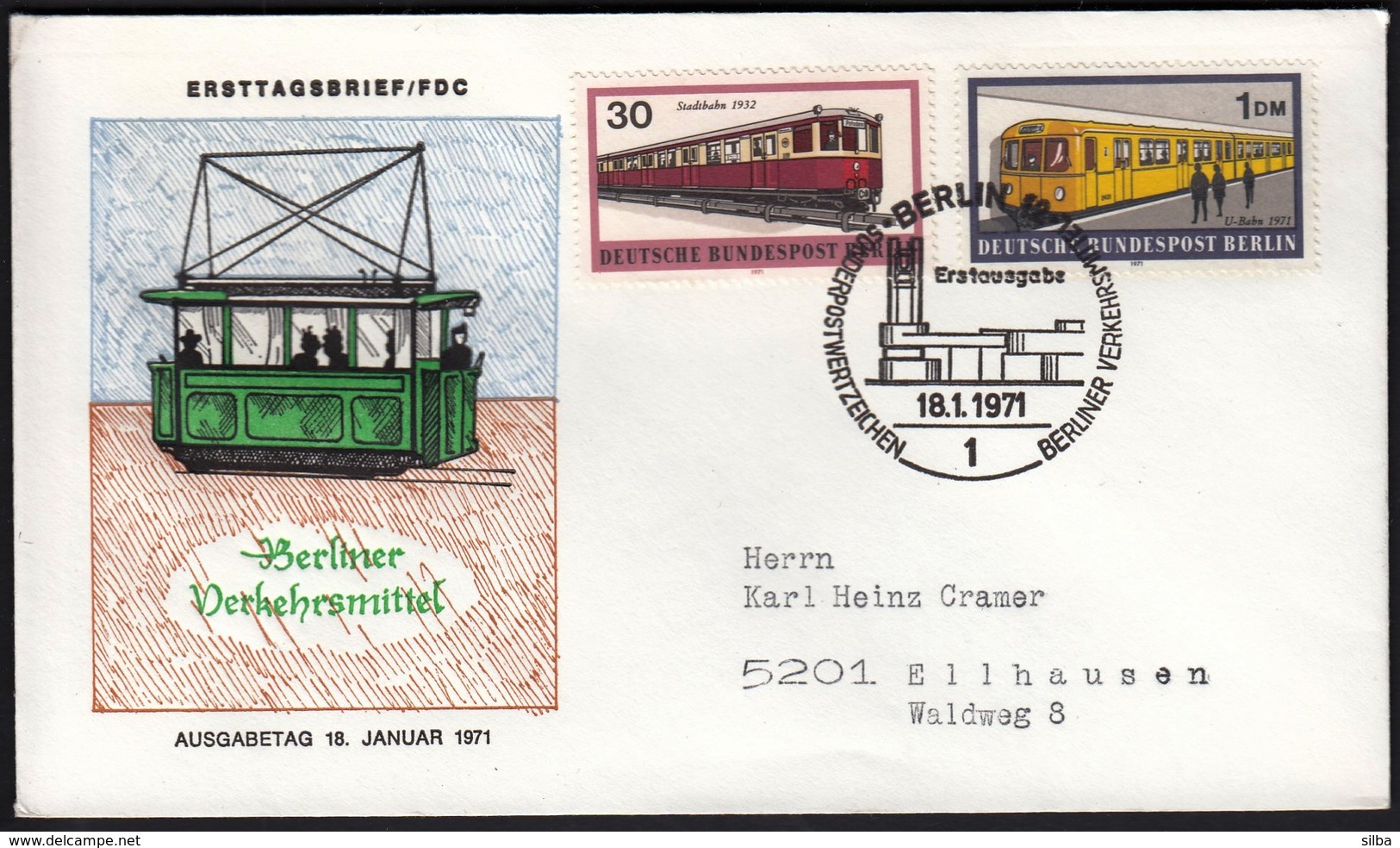 Germany Berlin 1971 / Means Of Transportation In Berlin / Railway, Train - Other & Unclassified