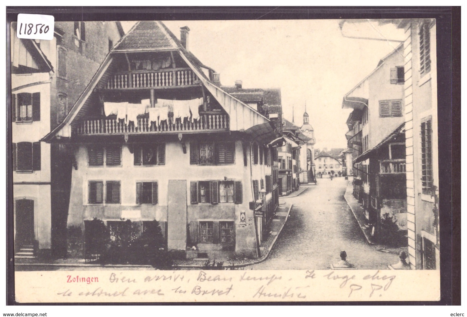 ZOFINGEN - B ( PLI D'ANGLE ) - Zofingen