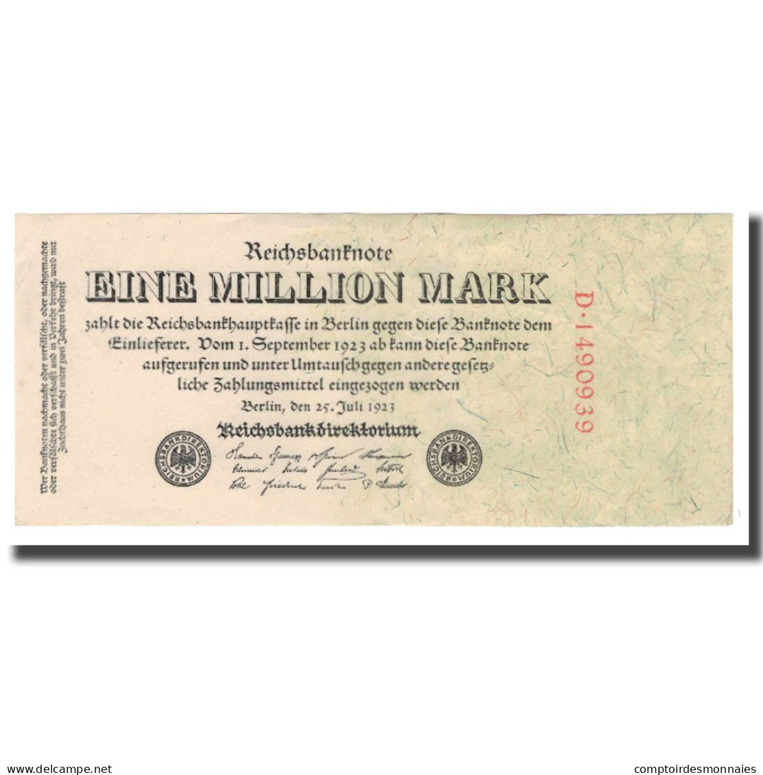 Billet, Allemagne, 1 Million Mark, 1923, 1923-07-25, KM:94, SUP - 1 Mio. Mark