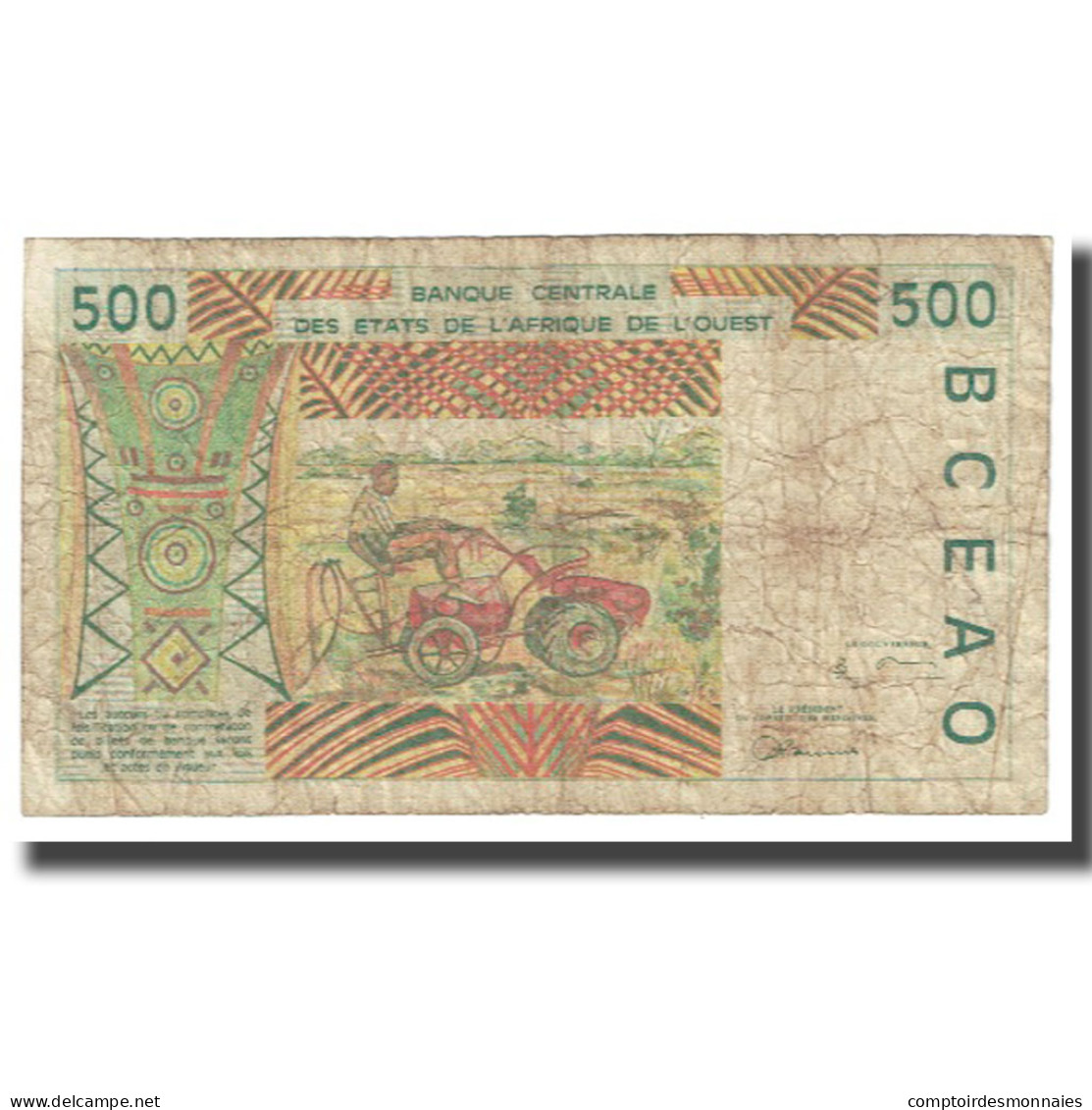 Billet, West African States, 500 Francs, KM:210Bk, TB - Westafrikanischer Staaten