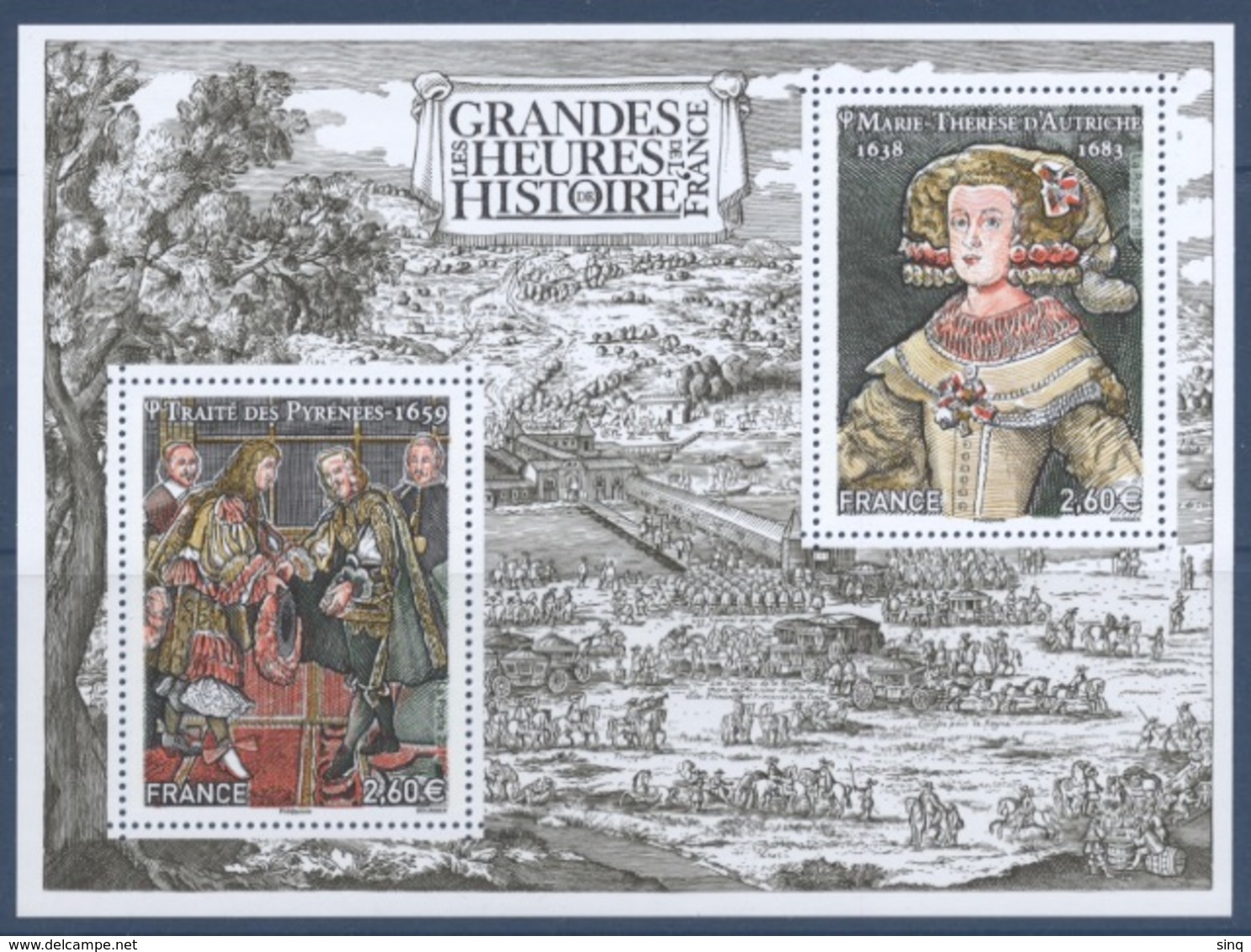 F 5236 Les Grandes Heures De L'histoire De France Faciale 5,20 € - Ungebraucht