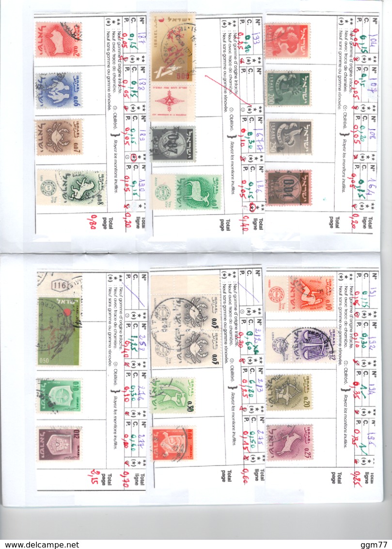 CARNET DE CIRCULATION ISRAEL  & PALESTINE   Cote : 190 € Environ - Used Stamps (without Tabs)