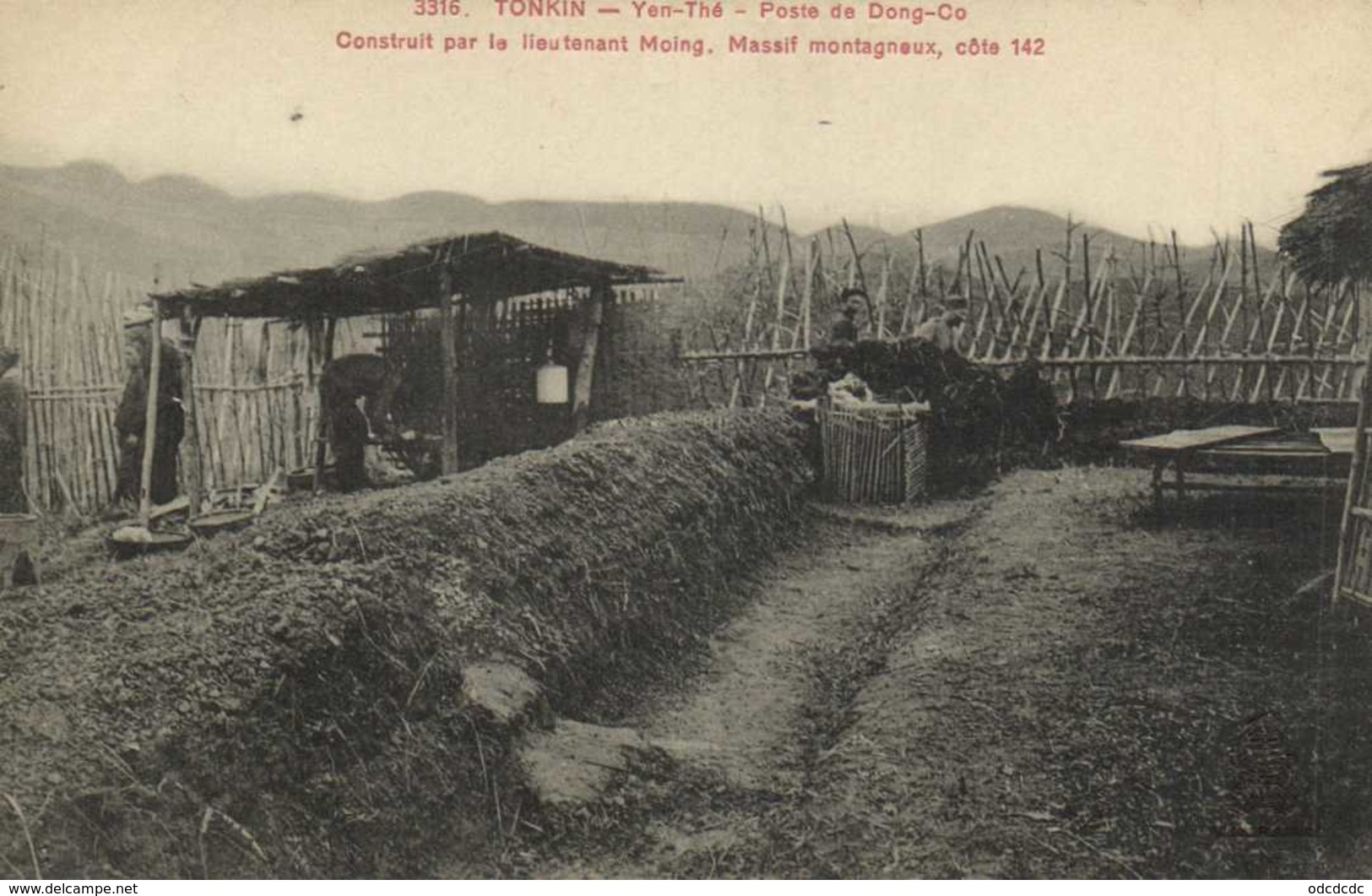 TONKIN Yen Thé Poste De Dong Co Construit Par Le Lieutenat Moing  Massif Montagneux Cote 142 RV - Vietnam