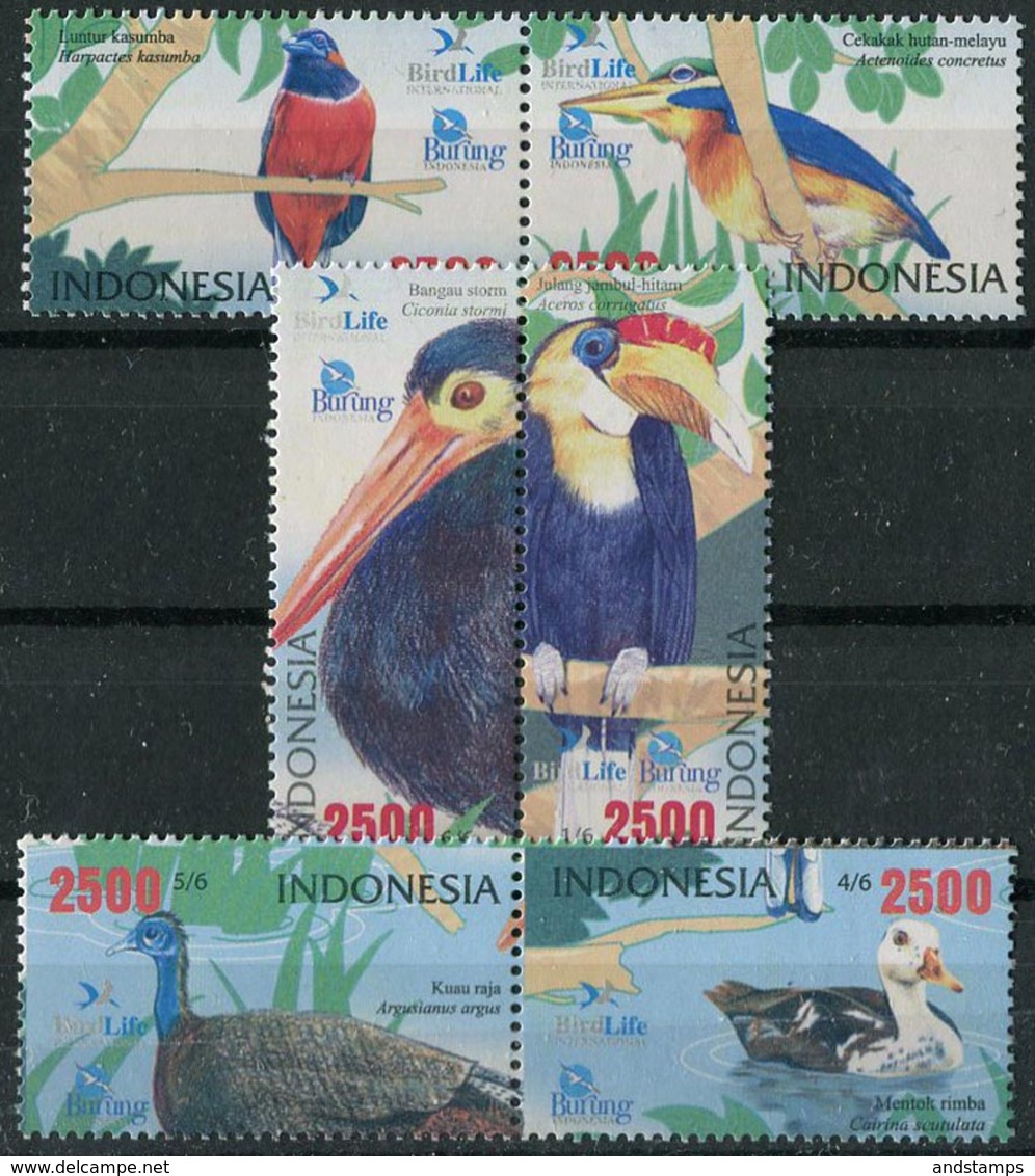 Indonesia 2009. Michel #2749/54 MNH/Luxe. Birds Of Sumatra Rainforest. (Ts20) - Other & Unclassified
